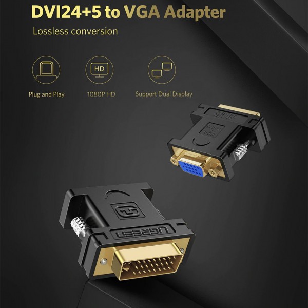 Đầu chuyển đổi DVI ra VGA Ugreen 20122 - 20122