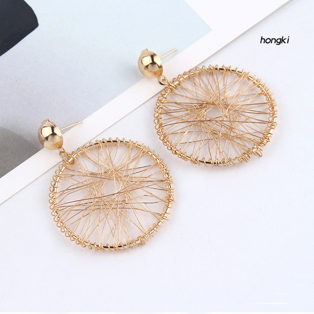 Khuyên Tai Mặt Hình Tròn Thiết Kế Độc Đáo Thời Trang Cho Bạn Nữ