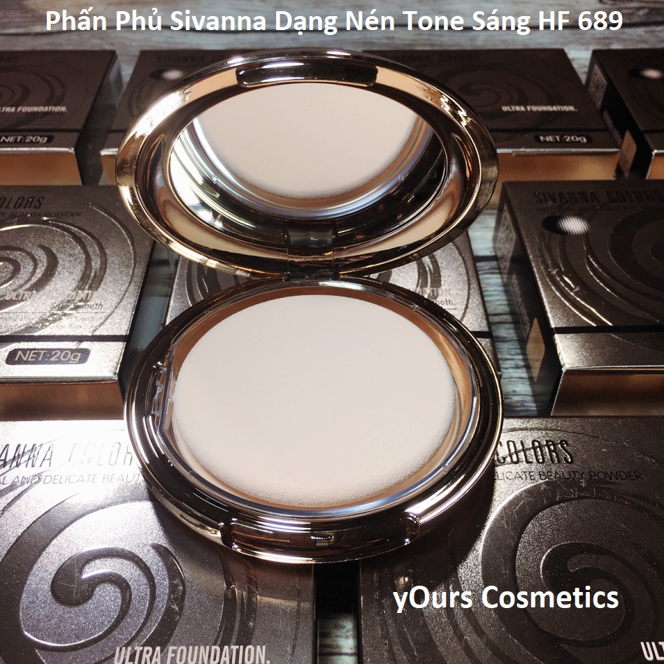 [Auth Thái] Phấn Phủ Kiềm Dầu Sivanna Tông Sáng Dạng Nén HF689 - Phấn Nén Tông Sáng Sivanna Colors