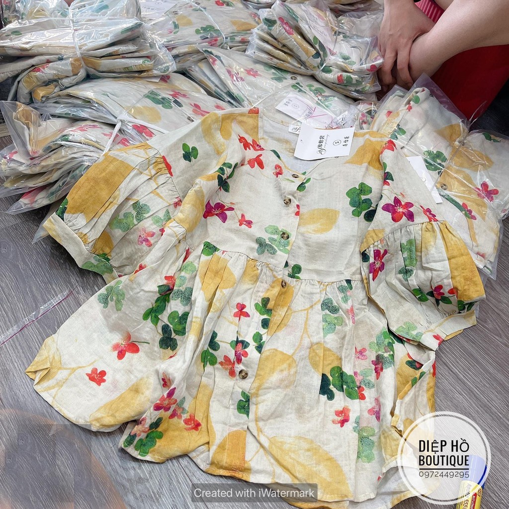 áo babydoll hoa tiểu thư Ulzzang A258 cổ ren quảng châu Thời trang Xmin VINTAGE | BigBuy360 - bigbuy360.vn