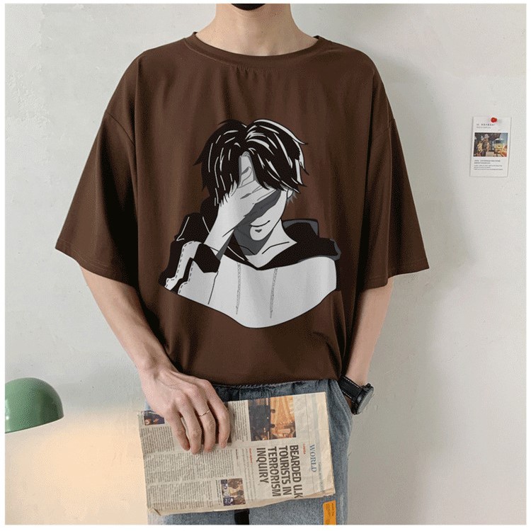 Áo Phông Tay Lỡ Hình Anime Unisex Cho Cả Nam Và Nữ Vải Cotton Đẹp Và Thoáng Mát | BigBuy360 - bigbuy360.vn