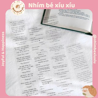Dải sticker chữ (quotes) hình dán trích dẫn tiếng Anh trang trí sổ tay VT69