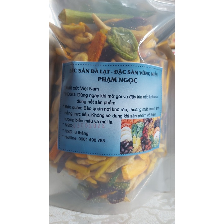 Lon pet 270 gr thập cẩm sấy nguyên miếng - Loại 1 - giòn ngon