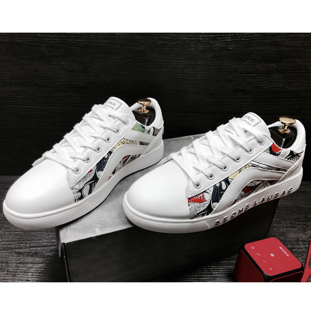 Giày Sneaker Hoạ Tiết Trẻ Trung
