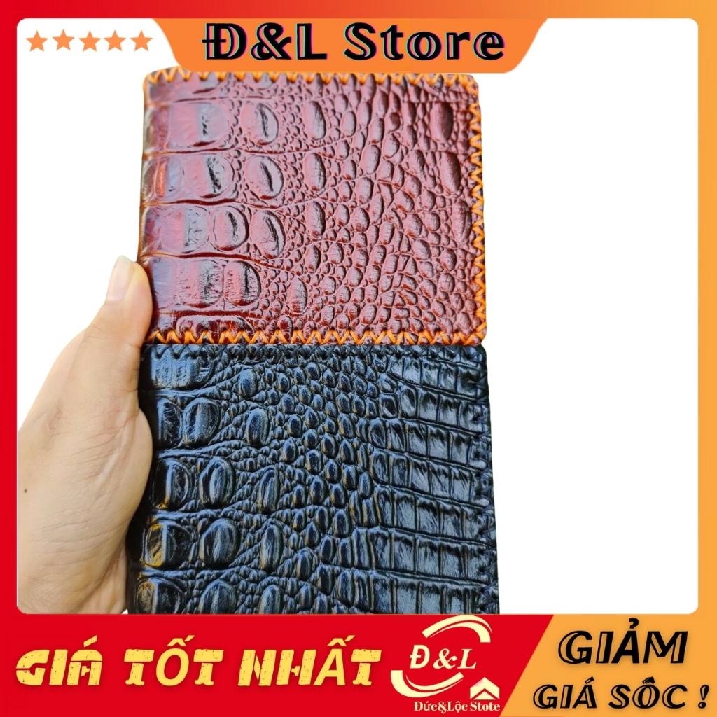 Ví da nam_Bóp da bò dập vân cá sấu là sản phẩm ví nam làm bằng da bò thật với thiết kế đẹp mắt và sang trọng khi sử dụng