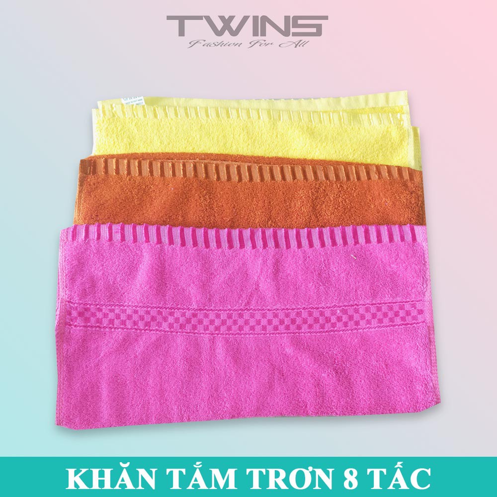 Khăn tắm cotton cao cấp đa năng màu trơn 8 tấc thấm hút nước tốt bền màu không xù lông (shop giao màu ngẫu nhiên)