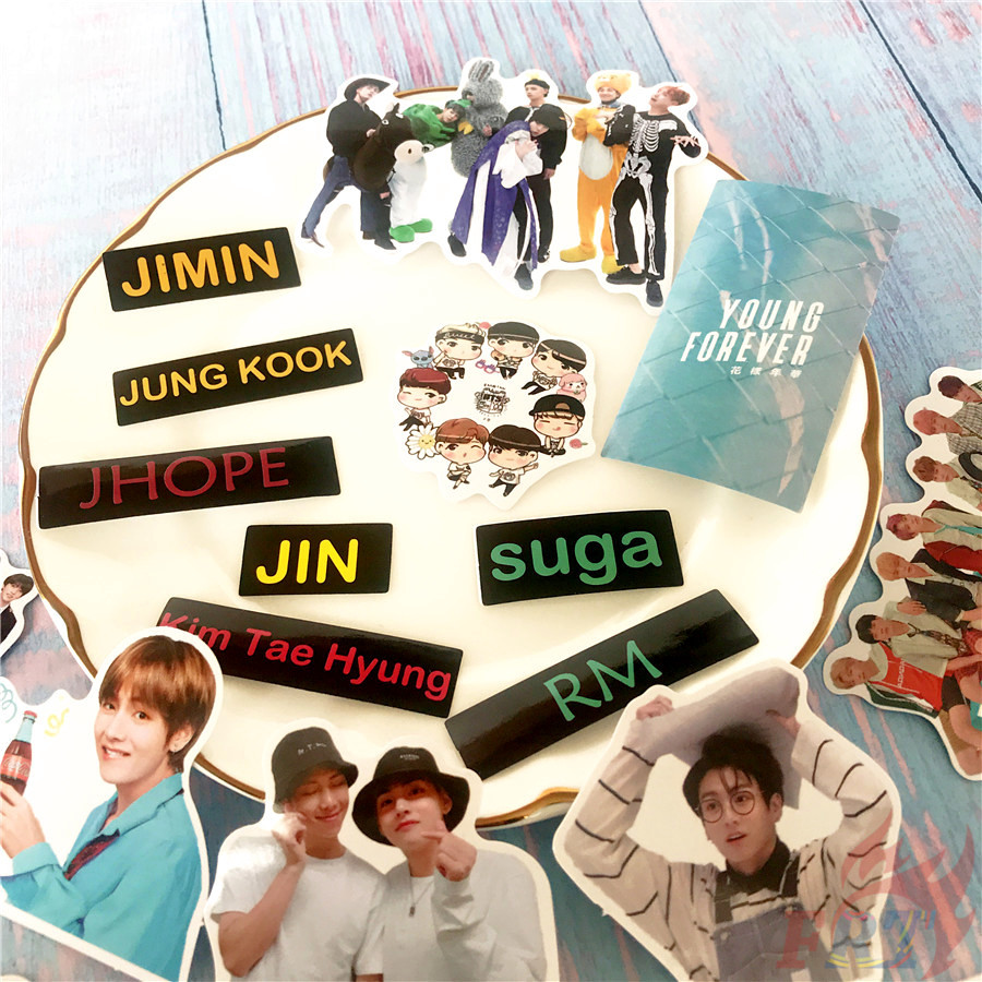 ❤ K-POP BTS ❤  17Pcs/set BTS Bangtan Boys 5th Anniversary Stickers Laptop Luggage Scrapbook Decal Stickers
