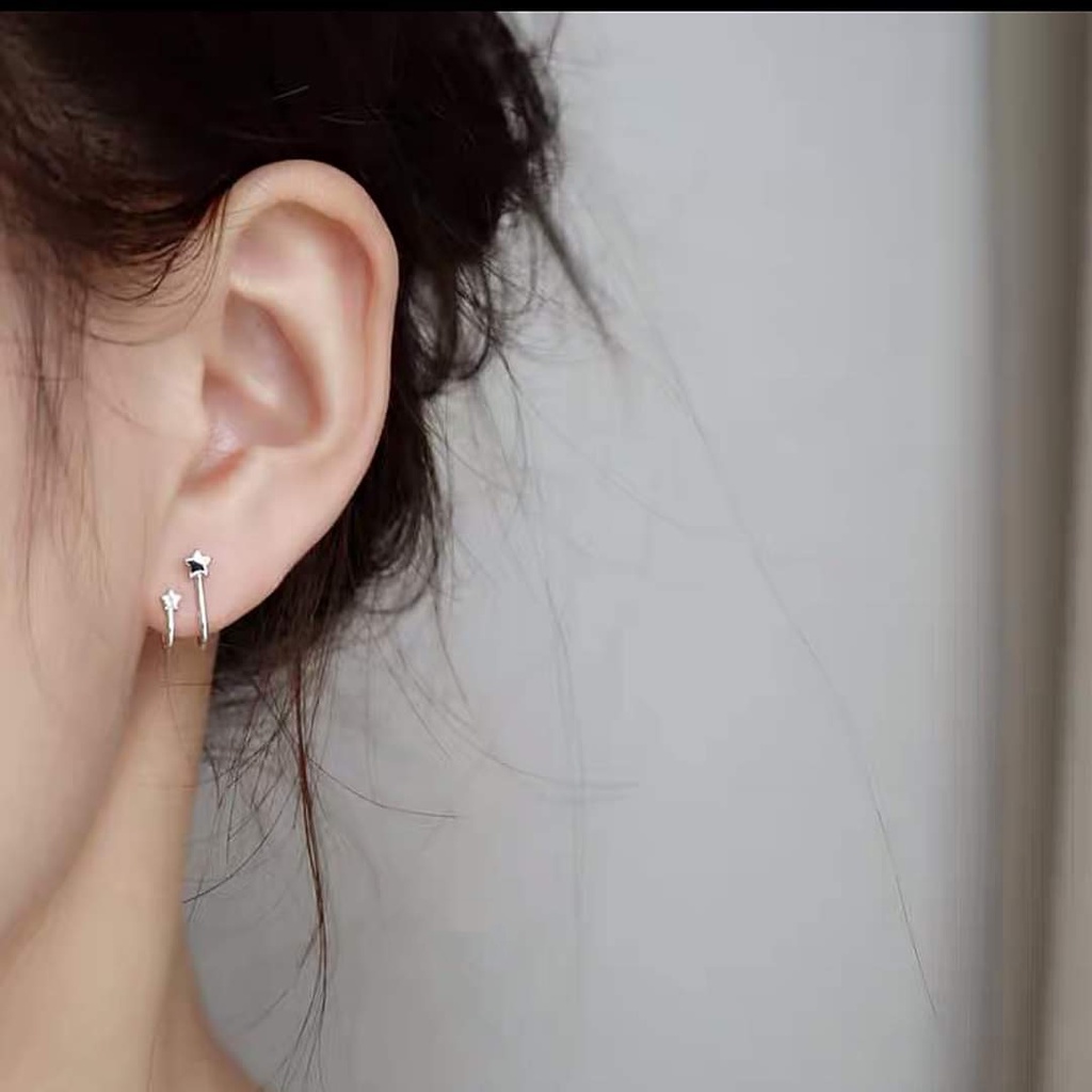 Khuyên tai bạc Khuyên ngôi sao nhỏ ôm viền tai Van jewelry V10724