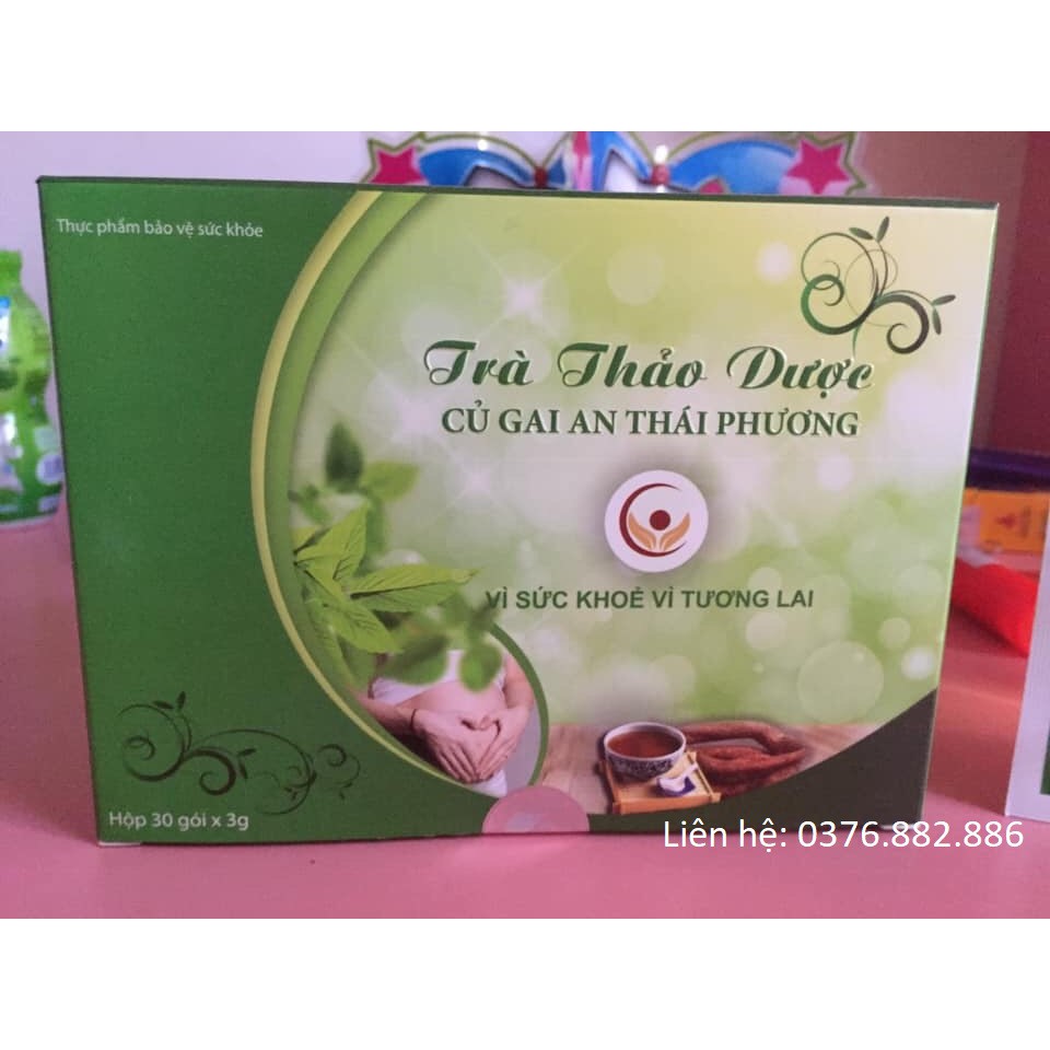 TRÀ THẢO DƯỢC CỦ GAI AN THAI - AN THÁI PHƯƠNG BỊCH 10 GÓI GIÚP AN THAI HẾT NGHÉN CHO MẸ THAI KÌ AN NHÀN
