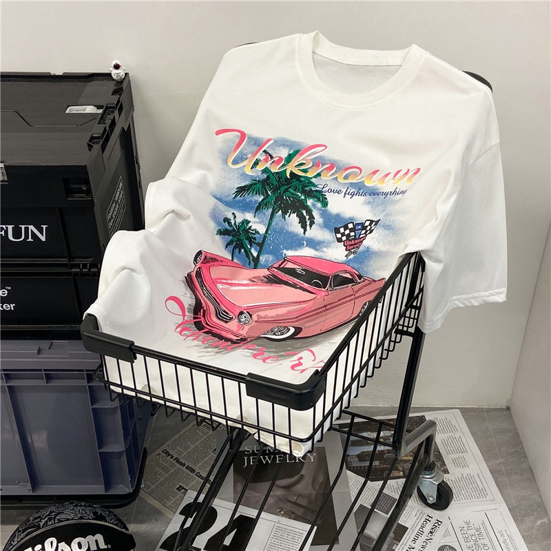 NRVP Mới Áo Thun Cotton Tay Ngắn Cổ Tròn Thời Trang Mùa Hè Phong Cách Hàn Quốc Cho Nữ