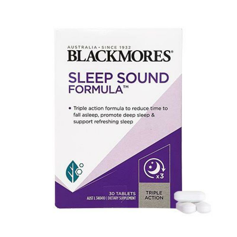 Viên uống hỗ trợ giấc ngủ Blackmores Sleep Sound Fomula 30 viên - Giúp giấc ngủ sâu, ngon giấc, dễ dàng đi vào giấc ngủ