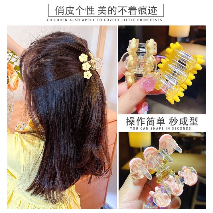 Kẹp Tóc Hình Hoa / Trái Cây Bằng Nhựa Resin Dễ Thương Xinh Xắn Cho Bé Gái