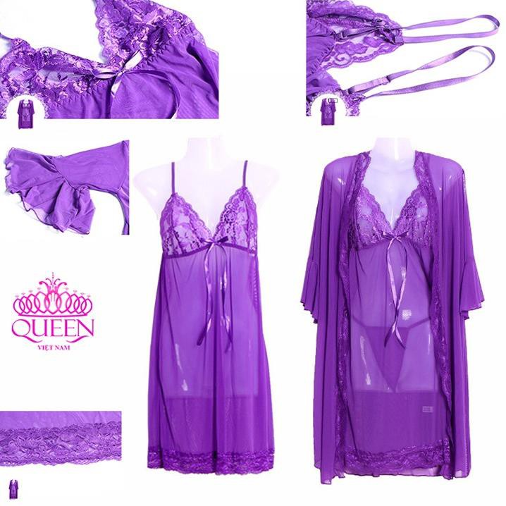[Siêu Gợi Cảm – Tôn Dáng] Váy ngủ có áo choàng quyến rũ VAY272A-đồ ngủ đẹp | BigBuy360 - bigbuy360.vn
