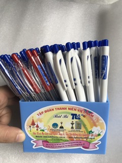 🏵Set 10 bút Bi Xanh, Mực Êm, Viết cực đã (Bị Kệ 79)