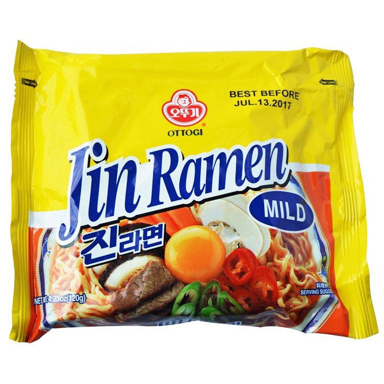 Lốc 5 Gói Mì Jin Ramen không cay Ottogi gói 120g