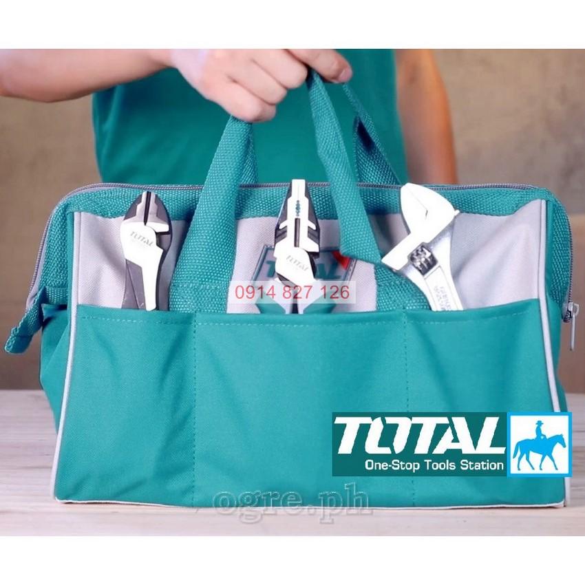 Giỏ đựng công cụ TOTAL THT26161 16 inch, làm từ vải dù chống nhăn dễ vệ sinh hạn chế bụi bẩn, Bh 6 tháng