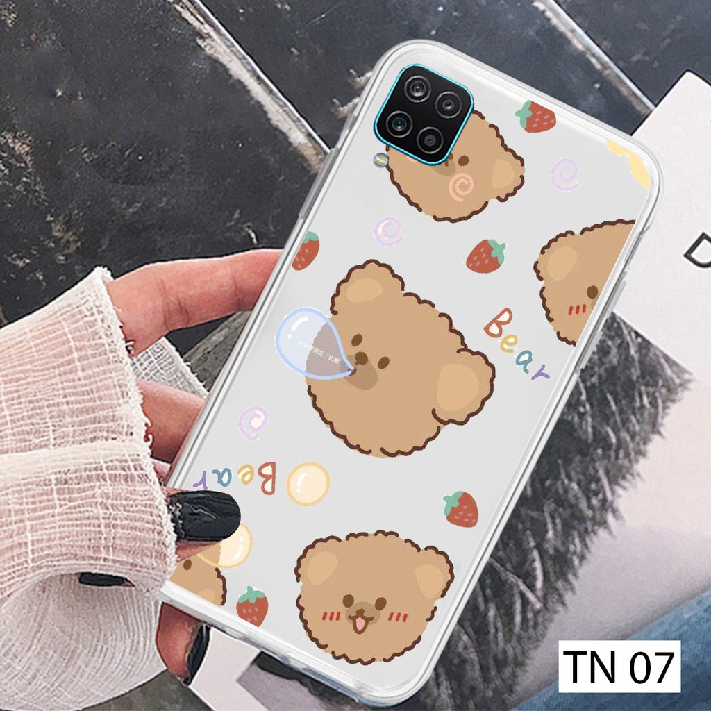 Ốp lưng samsung A13, A23, A33, A53, A12, A22, A31, A51, A71, A32, A52, A72, M51... trong suốt hình gấu nâu dễ thương TN0