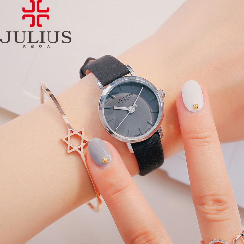 [Mã FARSBRT52 giảm 20% đơn từ 249K] Đồng hồ nữ Julius JA963 dây da trắng