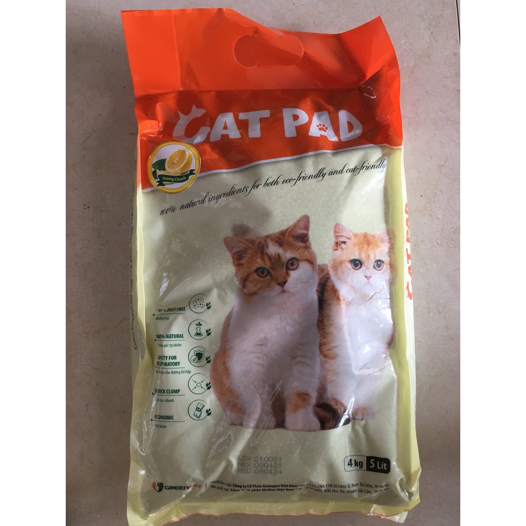 Cát vệ sinh cho mèo dạng hạt (4kg/túi 5Lít)