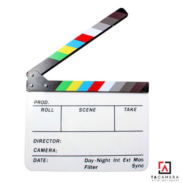 Bảng Clapper Board - Phụ Kiện Quay Phim Chụp Ảnh - Nhựa 25x30cm