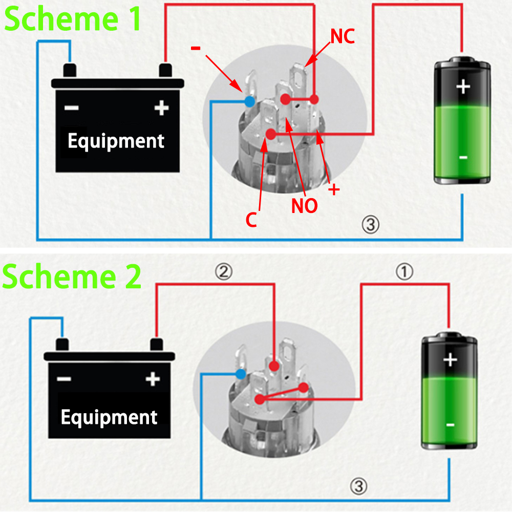 Công Tắc On / Off Đèn Led 16 / 12mm Cho Xe Hơi