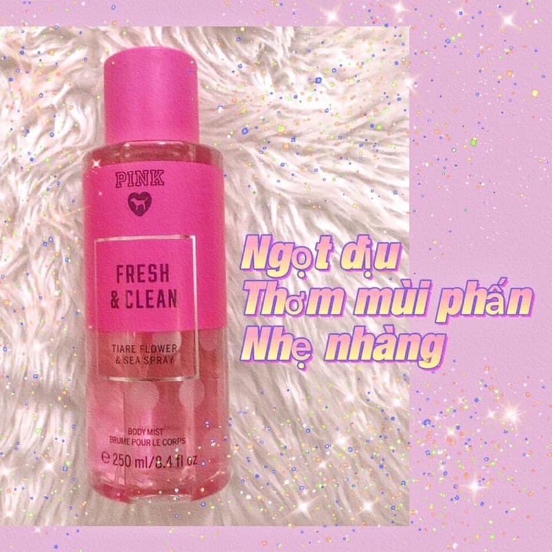 Xịt thơm PINK body mist mẫu mới hương thơm lôi cuốn | Thế Giới Skin Care