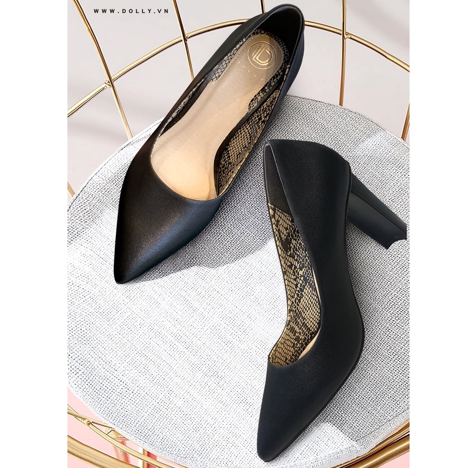 GIÀY CAO GÓT DOLLY CAO 7 PHÂN Mã 1405 BLACK