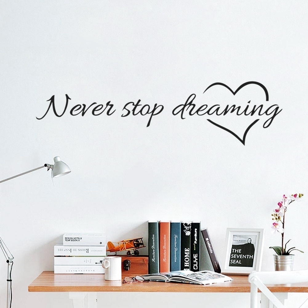 Decal Dán Tường Never Stop Dreaming
