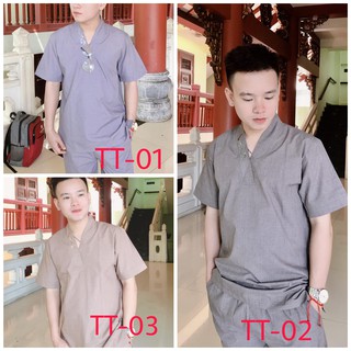 Đồ lam đi chùa cổ thêu chữ tâm
