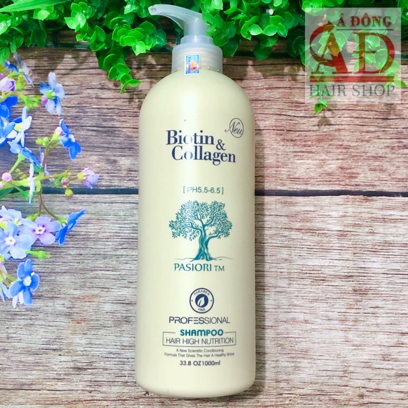 [Chính hãng] [Giá sỉ] Dầu gội Biotin collagen Pasiori TM cho tóc khô hư tổn (trắng) 1000ml | BigBuy360 - bigbuy360.vn