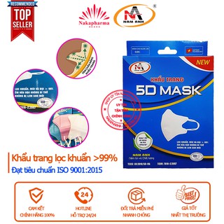 Khẩu trang 5D Mask Nam Anh FAMAPRO quai thun - KT Y Tế kháng khuẩn - Chính hãng, có hóa đơn đỏ