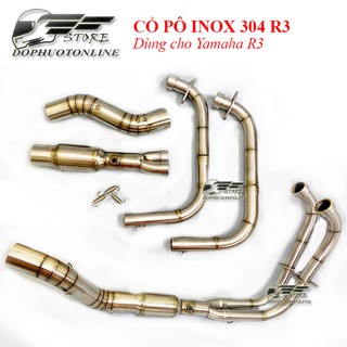 Cổ pô r3 bầu tổ ong - inox 304 họng ra 51mm