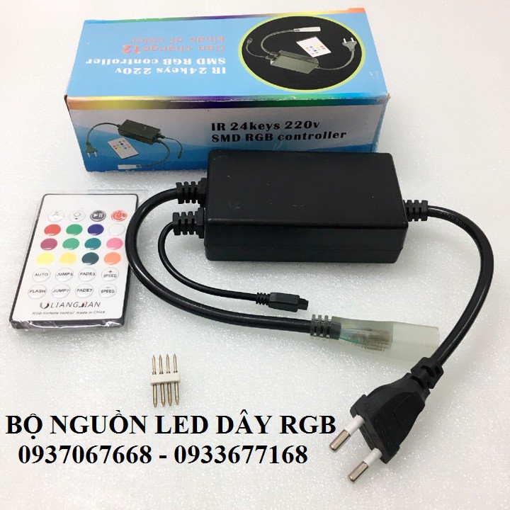 COMBO 40M ĐÈN LED DÂY ĐỔI MÀU 5050 RGB CAO CẤP CHỐNG NƯỚC + 3 NGUỒN REMOTE