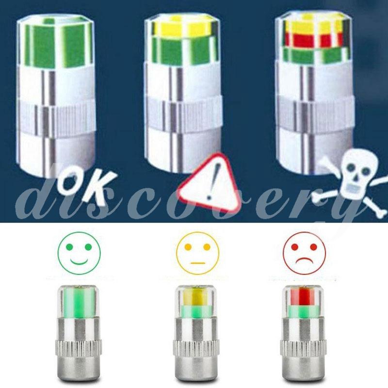 Set 4 nắp đo áp suất lốp xe hơi cao cấp su