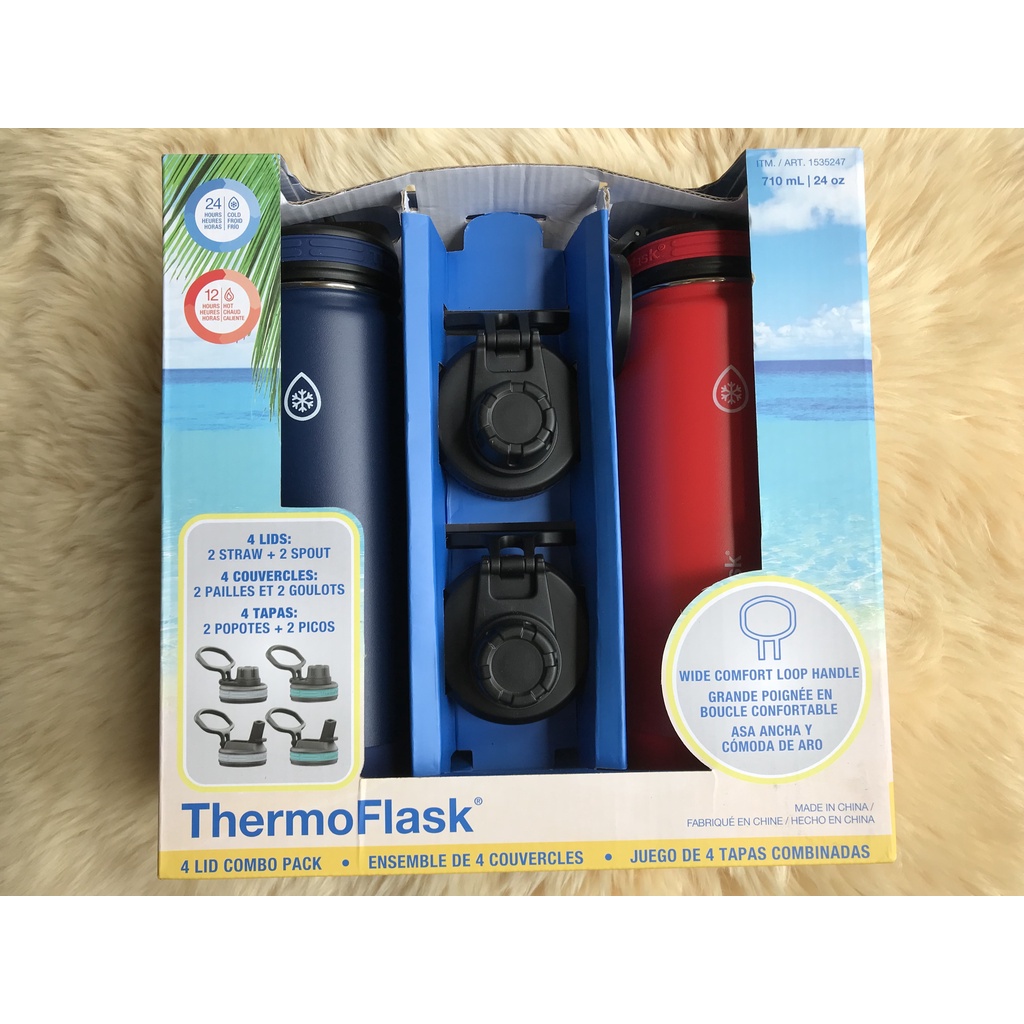 Bình Giữ Nhiệt Thermoflask 710ml - Mẫu 2022 2 Nắp - Usa