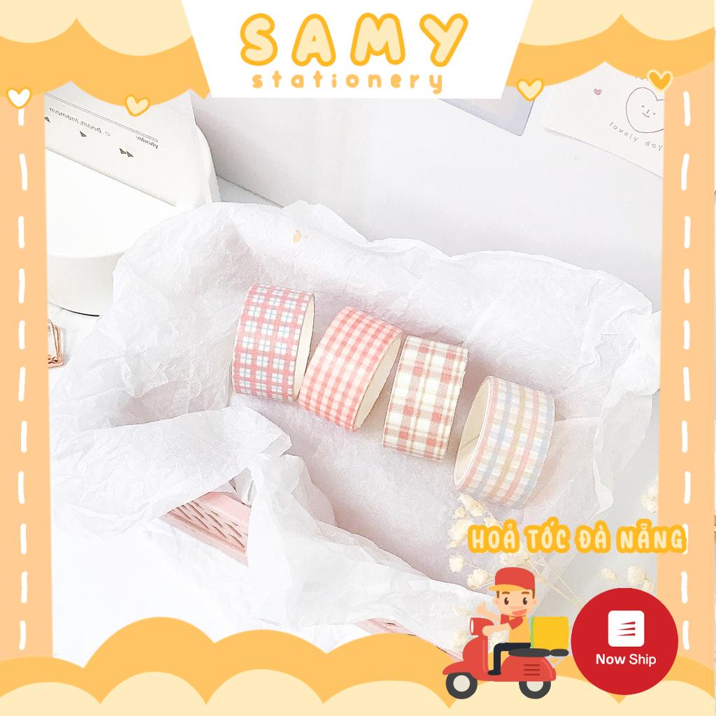 WASHI CARO PASTEL HÀN QUỐC TRANG TRÍ SỔ TAY PLANNER