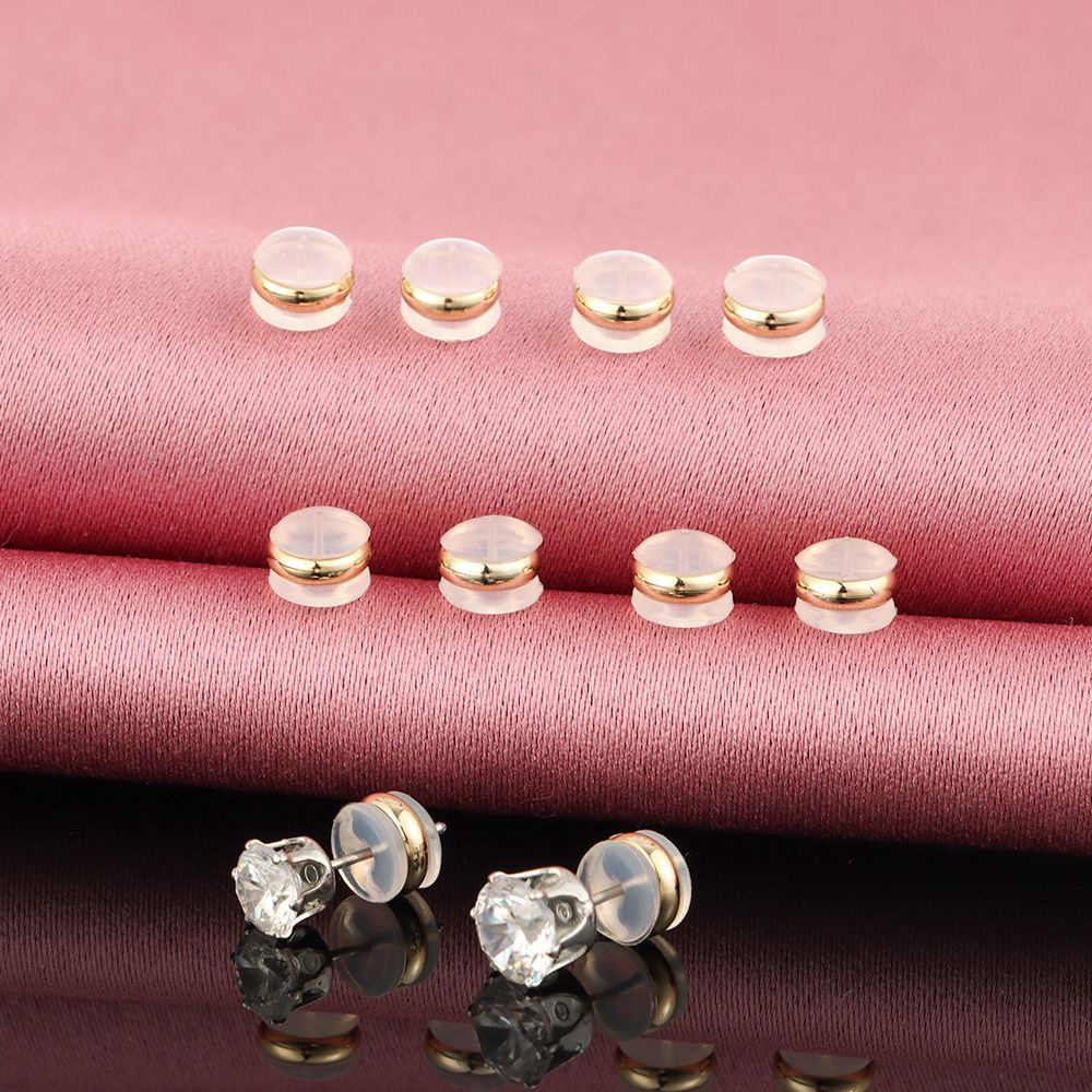 Set 10 Nút Khuyên Tai Thay Thế Bằng Cao Su Silicon Nhiều Màu Sắc DIY