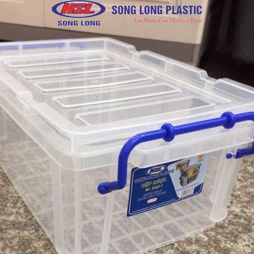 Bộ 2 hộp đựng thực phẩm nhựa có nắp Song Long Plastic đa năng - 2222