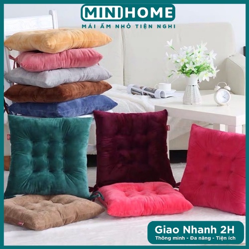 Đệm Lót Ghế Ngồi Hình Vuông MẪU CƠ BẢN, Đệm Ngồi Bệt Chất Liệu Polyester Mềm Mại