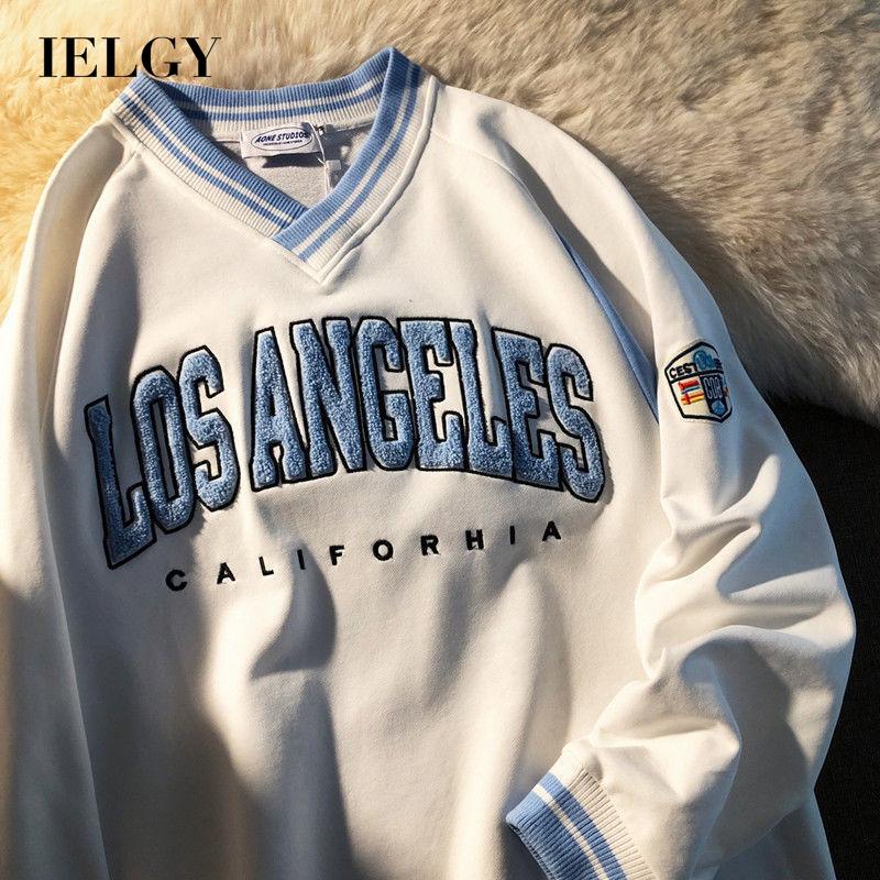 Áo sweater IELGY thêu họa tiết phong cách retro cho nam