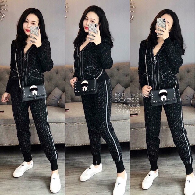 set len phẩy kéo khoá 2 túi