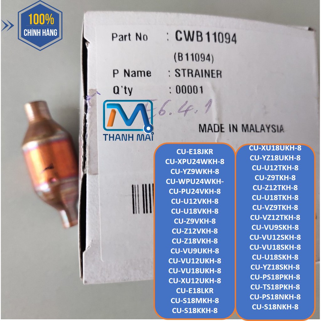 Phin lọc gas (lưới lọc gas) Máy lạnh Panasonic CU-E18JKR // XPU24WKH-8 // YZ9WKH-8 // U12VKH-8 // Z9VKH-8 // VU9UKH-8