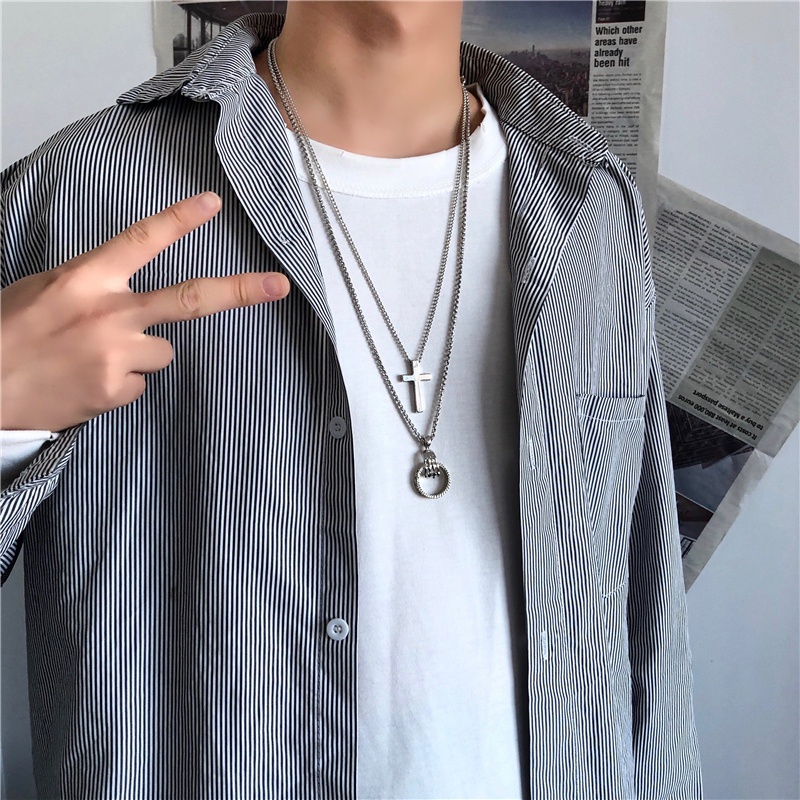 Vòng cổ mặt hình thánh giá bàn tay phong cách hip hop cá tính dành thích hợp cho nam nữ