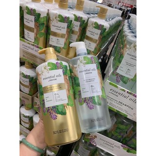 Bộ dầu gội + xả Pantene Essential Oils Moisturizing bạc hà và sâm