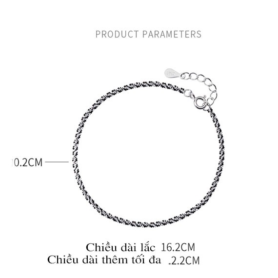 Vòng tay nữ bạc Ý s925 dạng chuỗi gió lạnh S2923 - AROCH Jewelry