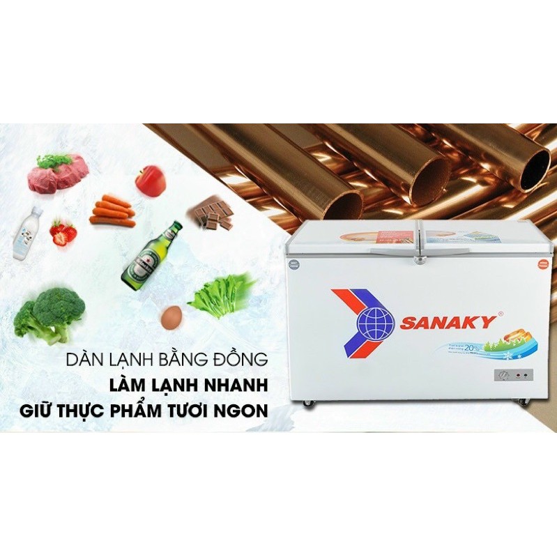 Tủ đông Sanaky 260 lít VH-3699W1(HÀNG NEW)