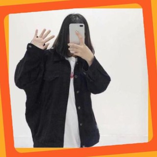 Áo Khoác JEAN KAKI 💖Siêu rẻ💖 Đen Unisex