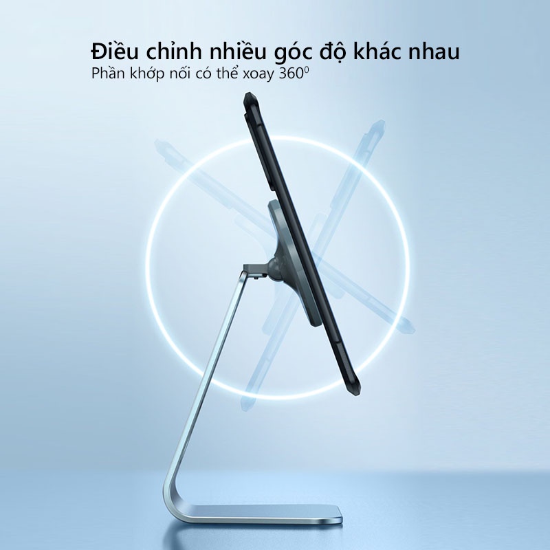 Chân đế giữ điện thoại và máy tính bảng để bàn XUNDD Kim loại, Xoay 360 độ