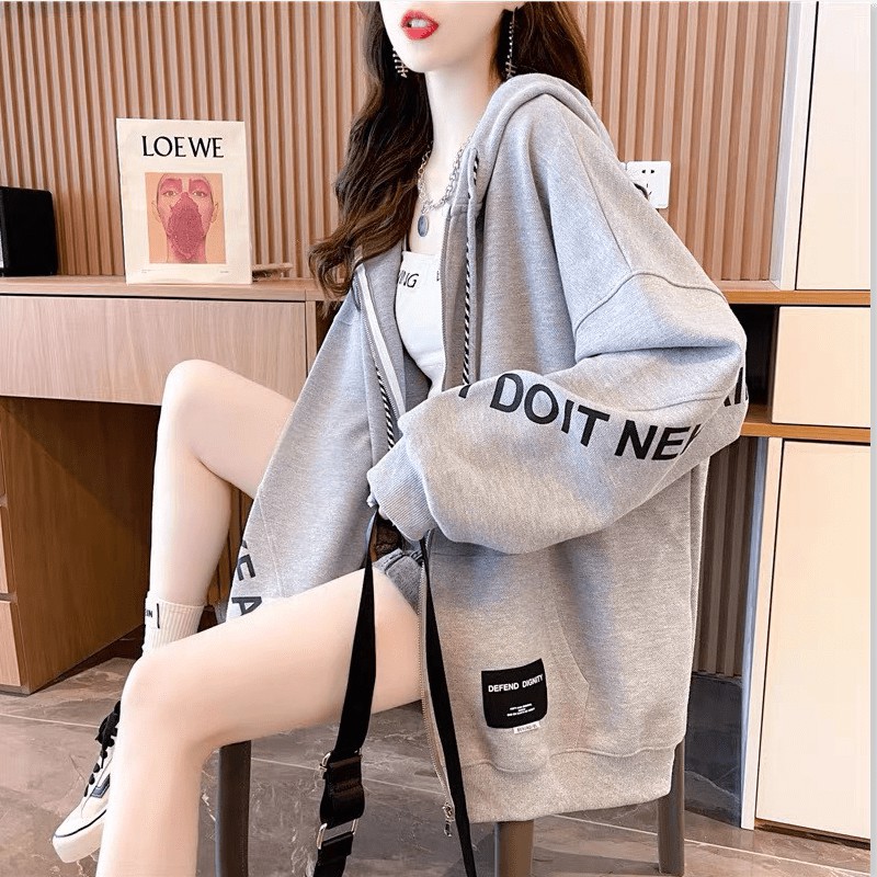 ÁO KHOÁC CARDIGAN NỮ TAY PHỒNG PHONG CÁCH TRẺ TRUNG PHỐI DÂY KÉO SIÊU HOT