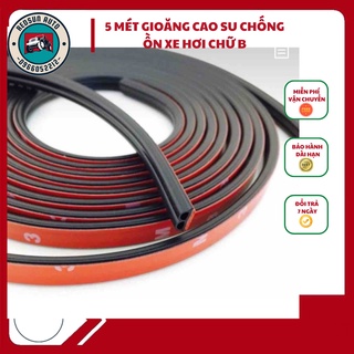 5 Mét Gioăng Cao su B, Gioăng B, ron B, cao su chống ồn chữ B, cao su chống bụi, cao su dán cánh cửa, cao su cách âm